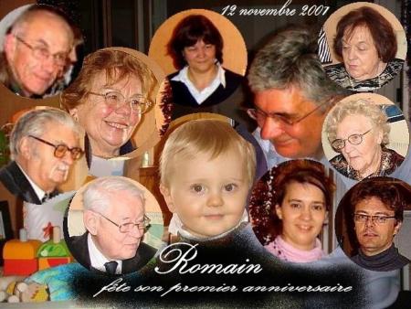Romain a f�t� son premier anniversaire en famille...
