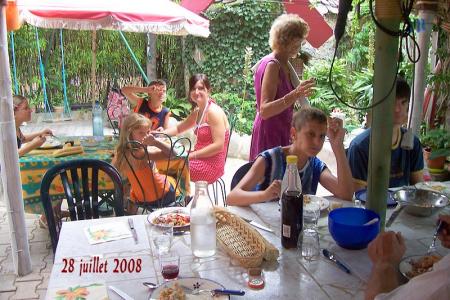 table d'�t� chez 