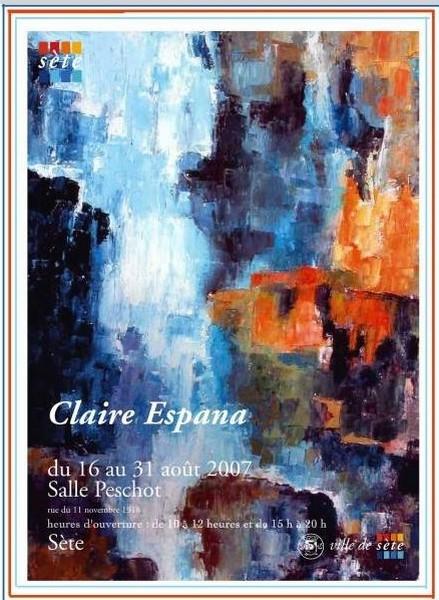  affiche de l'Exposition de Peinture de Claire Espana