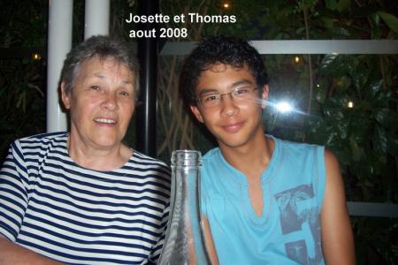 Josette et son petit-fils Thomas