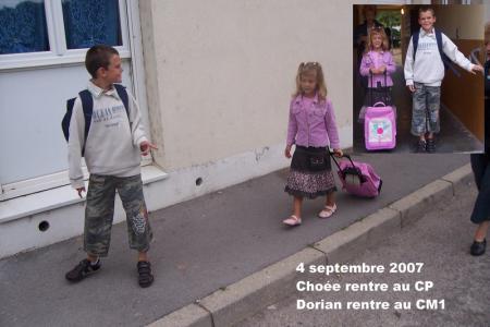  rentr�e des classes � LA PEYRADE POUR Chlo�e et Dorian