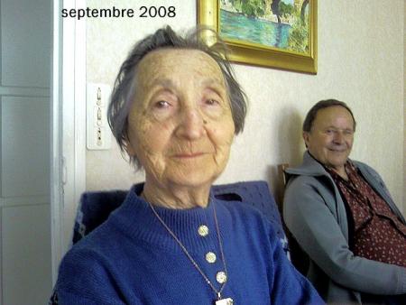 Mme Gachon Simone (90 ans....)et Claude, son gendre