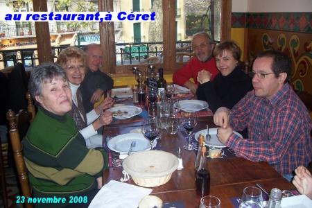 REPAS ENTRE AMIS  � C�ret (PO)