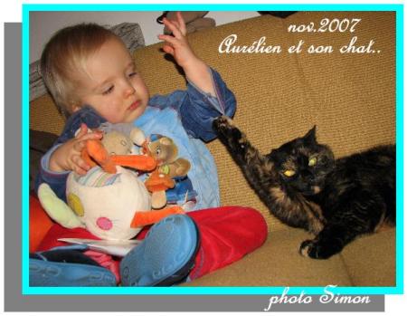 Aur�lien et son chat...